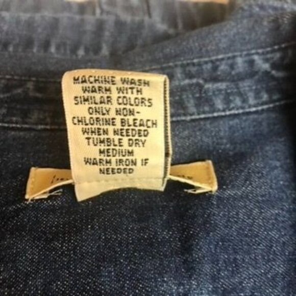 Bechamel Petites Womens Denim Button Shirt Jacket Sz PM School Bus Embroidered - Picture 9 of 12